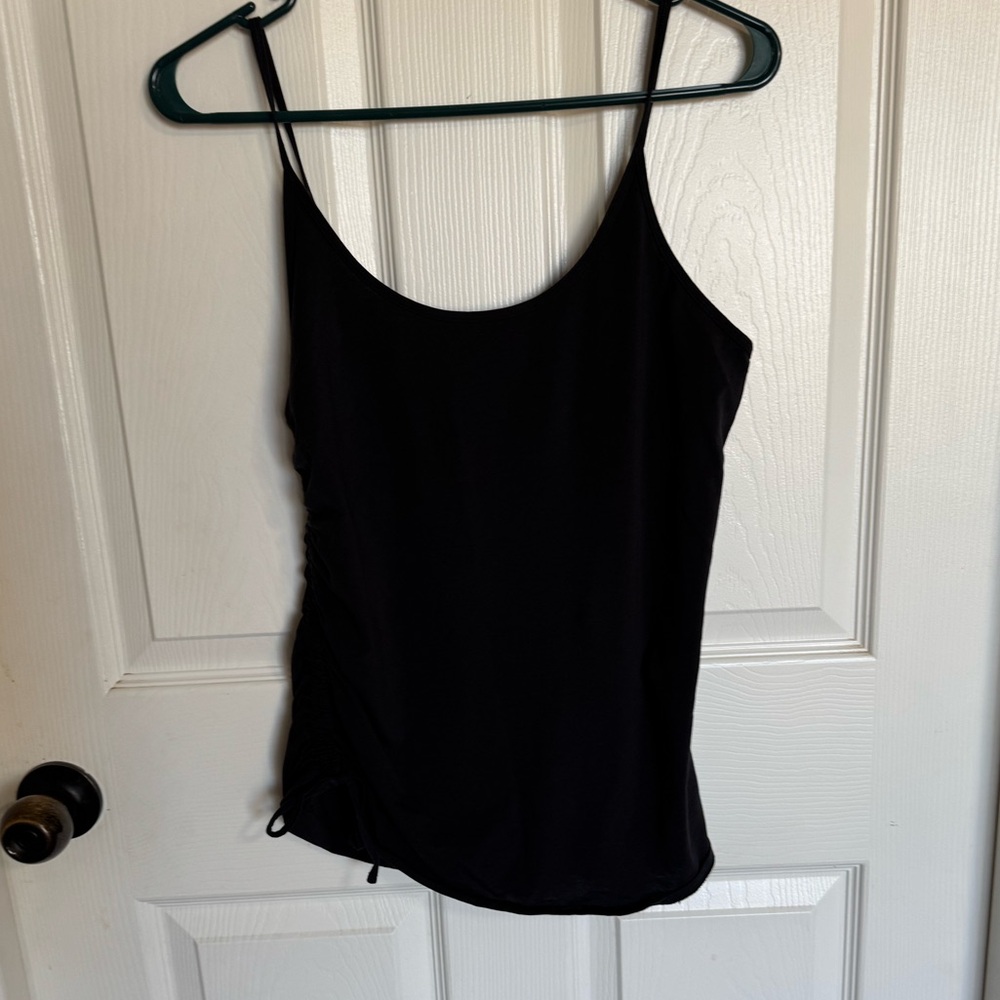 Lululemon scrunch size black spaghetti string top